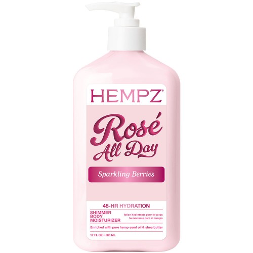 Hempz Rose All Day Shimmer Body Moisturizer 17oz