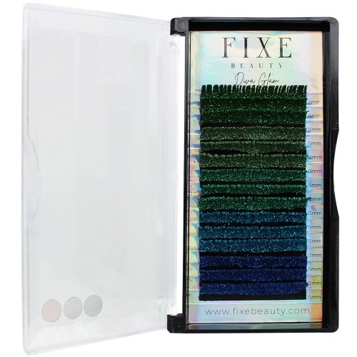 Fixe Diva Glam Glitter Lashes - Blue/Green / 0.15 / C / Mix