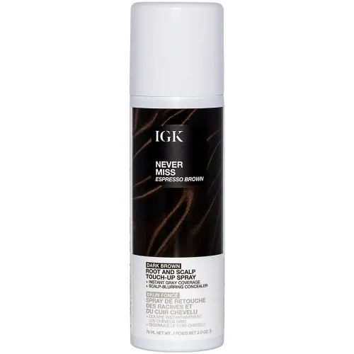 IGK Never Miss Root Touch Spray Espresso Brown 2oz
