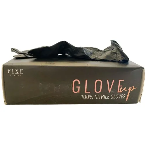 Fixe Glove Up Nitrile Gloves Black 100pk - Small