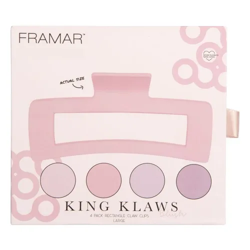 Framar King Klaw Clips 4pk Blush