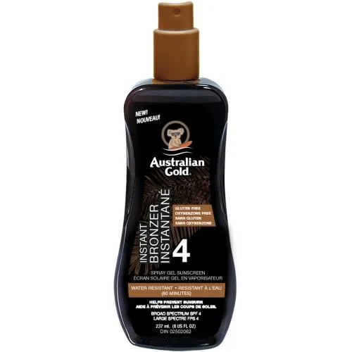 Australian Gold Spray Gel Sunscreen With Bronzer 8oz - SPF