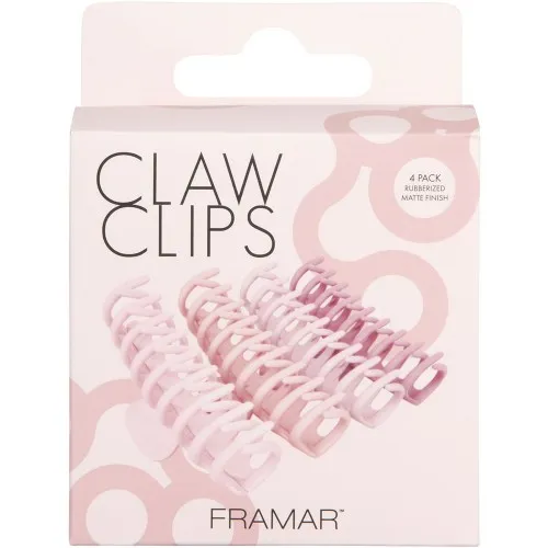 Framar Claw Clips 4pk Blush