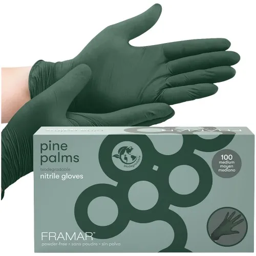 Framar Pine Palms Nitrile Gloves - Large