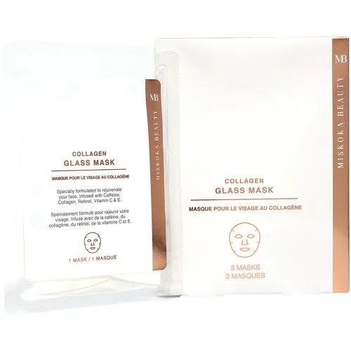 Miskoka Beauty Collagen Glass Mask 3pk
