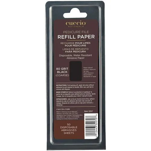 Cuccio Pedicure File Refill Paper 80 Grit 50pk