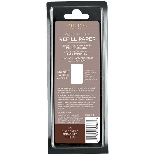 Cuccio Pedicure File Refill Paper 180 Grit 50pk